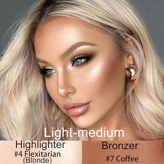 evpct 2Pcs Face Cream Contour Bronzer Sticks Makeup