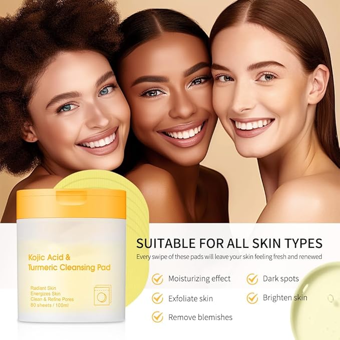 Kojic acid turmeric cleansing pads,