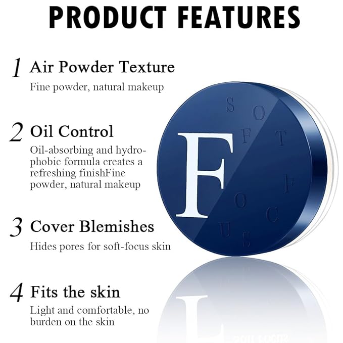 Oil Control Setting powder, Sebum Drying Powder, Waterproof, (01, 1)