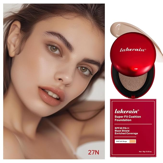 Flawless Glass Skin with Cushion Foundation - Long-lasting, (Camel, ) 18g