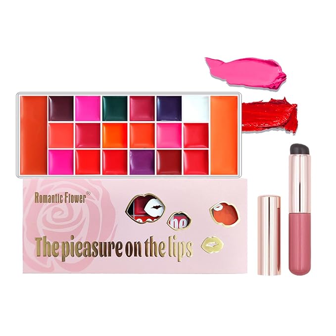 Long-Lasting Hydrating Lipgloss Makeup Sets for Girls and Women Waterproof Non-Sticky Lip Gloss Lip Stain Lipcolor with Soft Brush - Teen Girl Gifts Trendy Stuff and Instant Shine