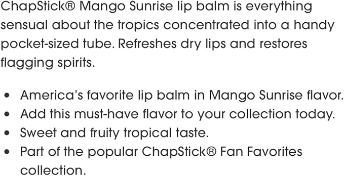 ChapStick Tropical Paradise Collection, Mango Sunrise