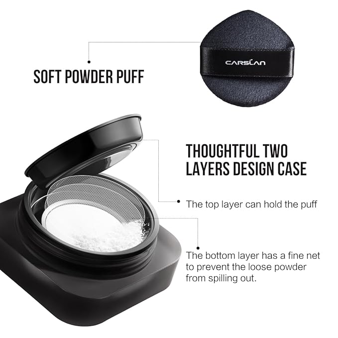 Soft Focus Loose Setting Powder, Waterproof, Matte, Oil Light Purple
