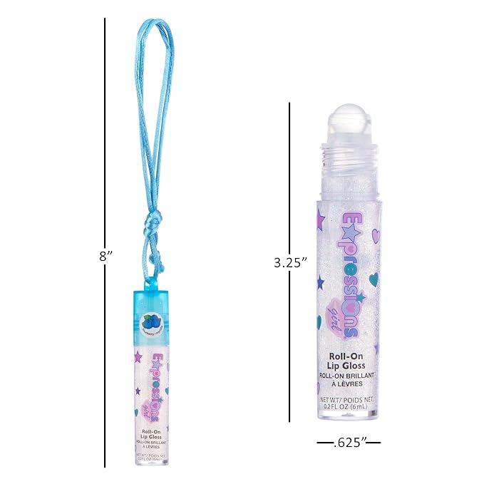 12pc Lip Gloss Necklace, Fruit Flavored Lip Gloss Set, Lip Gloss Value Pack, Teen Girls Party Favors, Non Toxic Lip Gloss Necklaces For Girls