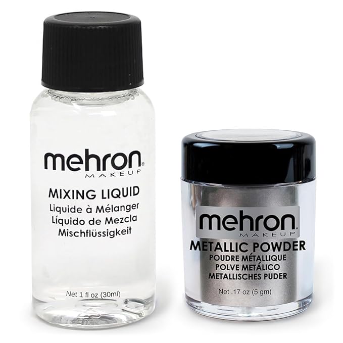 Mehron Makeup Metallic Powder (.) with Mixing Liqu 17 oz