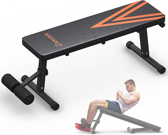2 In 1 Adjustable Flat Weight Bench - 45.3'' Extended Gym,750LBS Sit 18'' Widened