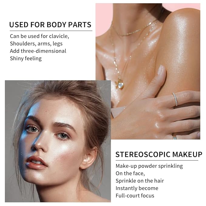 AKARY Shimmer Highlighter Powder, Fairy Polvo De Hadas