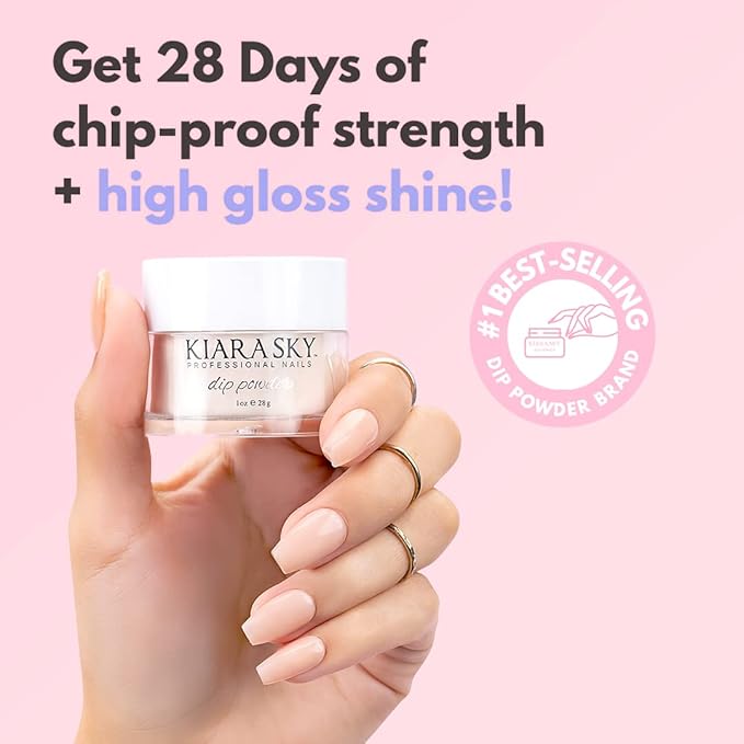 Kiara Sky Long Lasting Nail Dip Powder Pink Flower Child 1 oz