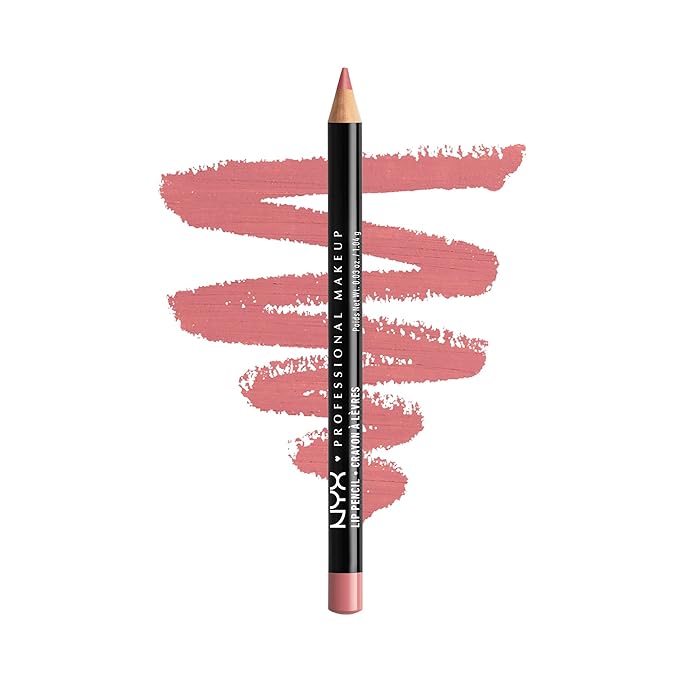 NYX PROFESSIONAL MAKEUP Slim Lip Pencil, Long-Lasting Creamy Lip Liner - Rose