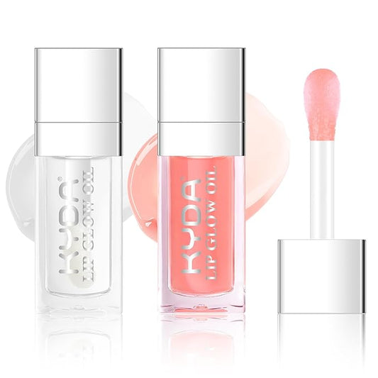 KYDA 2 Colors Hydrating Lip Glow Oil,Moisturizing Lip Hydrating