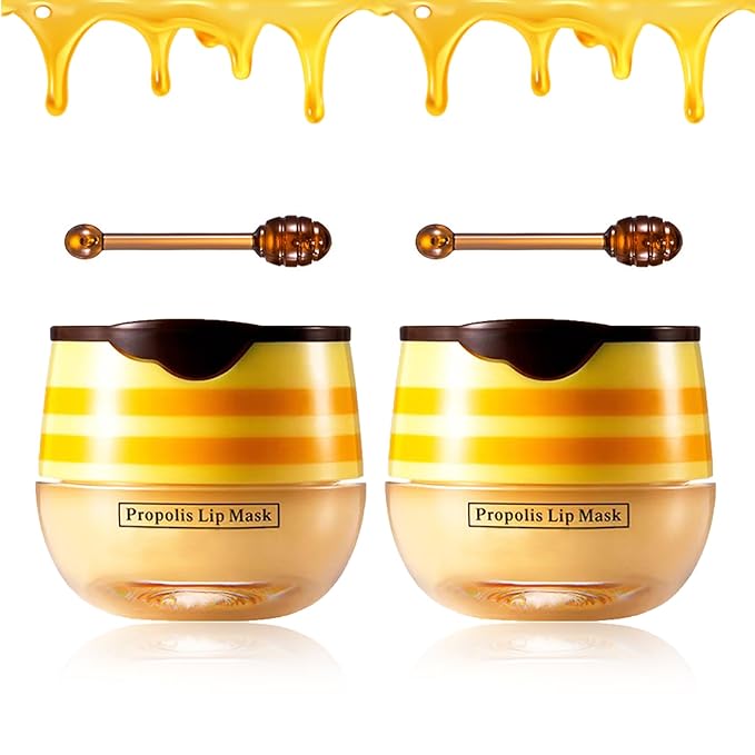 2PCS Bee Lip Balm Honey Pot