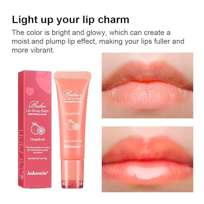 4Pcs Lip Glowy Balm | Lip Grapefruit)