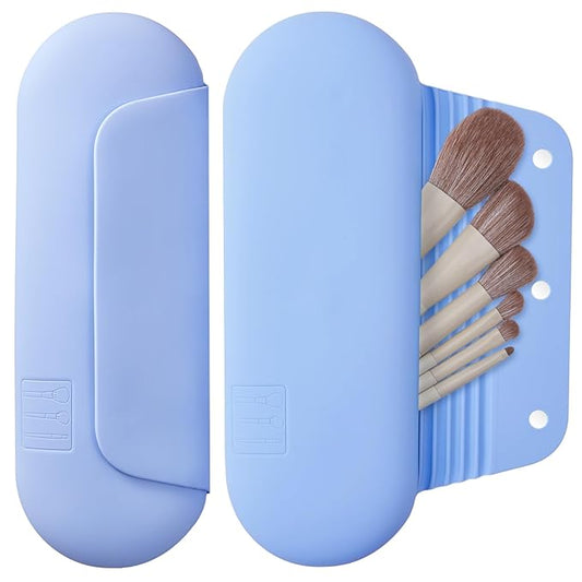 Silicone makeup brush holder travel
