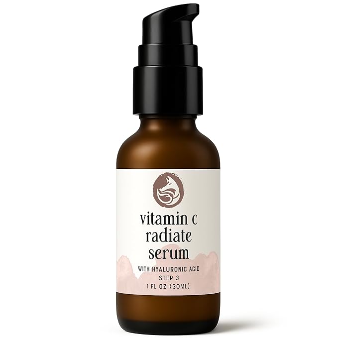 Vitamin C Face Serum - Anti Aging & Brightening Facial Serum - With Hyaluronic Acid Gotu Kola & Jojoba Oil - Natural & Organic - Foxbrim Naturals 1oz