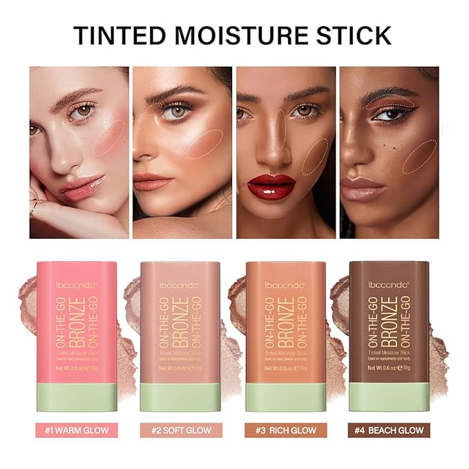 Multi-Use Makeup Blush Stick, Beauty Tinted Solid Blush