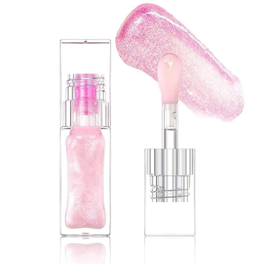 Magic Color Changing Lip Oil, Hydrating Lip Glow Oil V2, Gloss Tinted Lip Balm Transparent Lip Care, Long Lasting Nourishing Non-sticky Fresh Texture