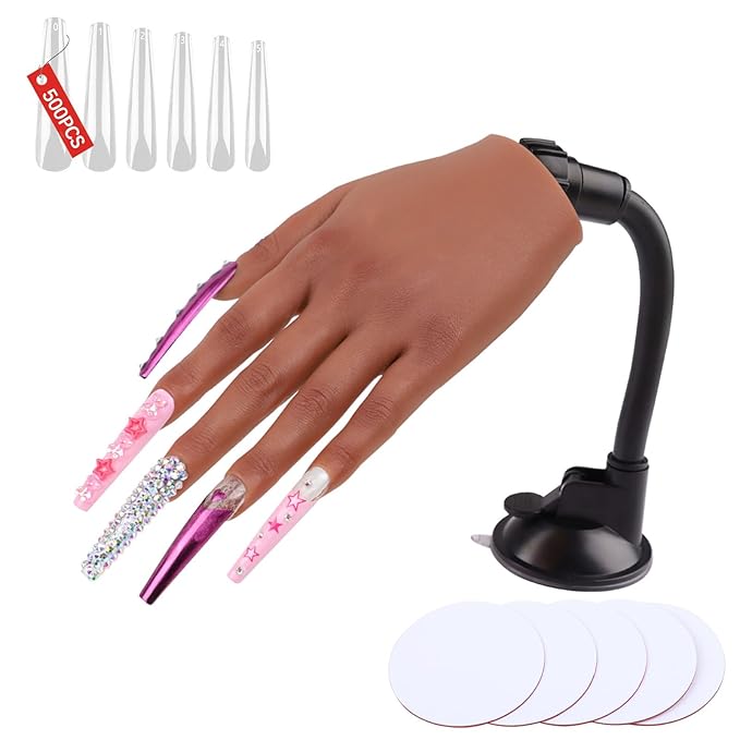 Nail practice hand for acrylic