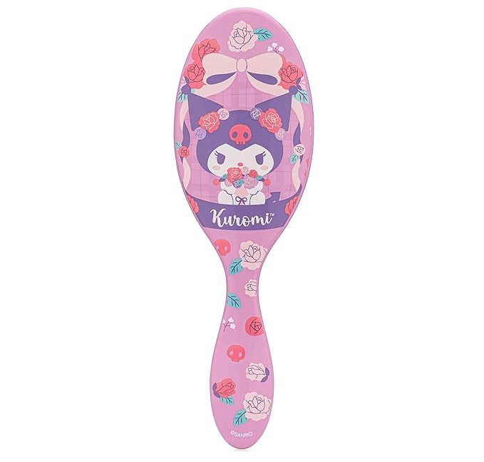 Wet Brush Hello Kitty and Friends Original Detangler Hair Brush, Kuromi, Ultra-Soft IntelliFlex Bristles, Easy Detangling For All Hair Types (Wet Dry & Damaged), Women & Men