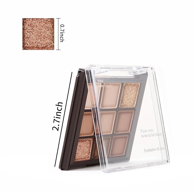Boobeen Nude Eyeshadow Palette - Matte and Shimmer Makeup, Highly Pigmented Creamy Eye Shadow Powder, Create a Neutral Eye Look, Long Wearing