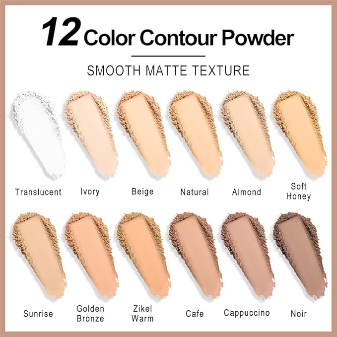 Professional Light Medium Brown Contour Highlight Palette,Multiple Full