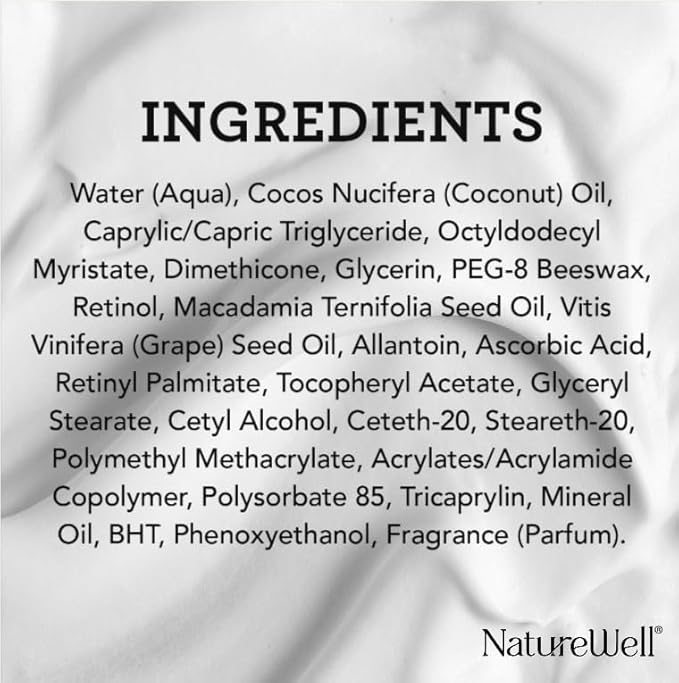 NATURE WELL Clinical Retinol Advanced Moisture Cream for Face, Body, & Hands, Boosts Skin Firmness, Enhances Skin Tone, No Greasy Residue, 10 Oz