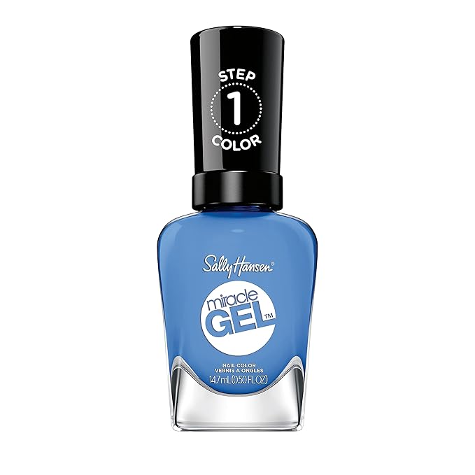Sally Hansen Miracle Gel™, Oaseas, Long Lasting, Gel-Like Formula, No UV Lamp Needed, Blue Nail Polish