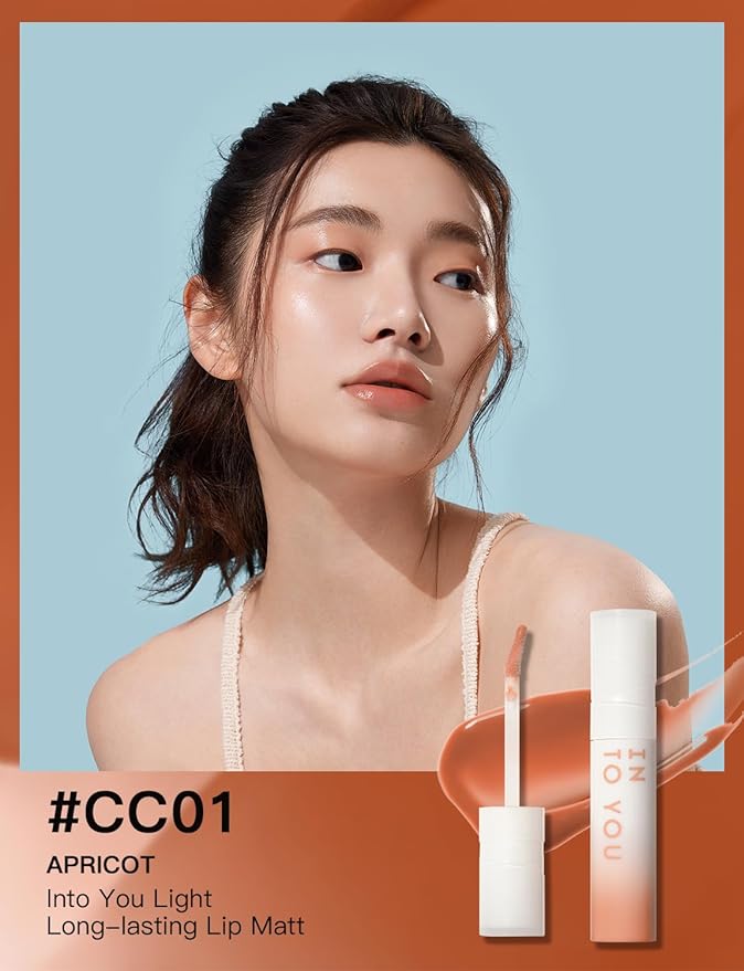 INTO YOU Lip Gloss Coco Liquid Moisturizing Lipstick Long Lasting Lip Stick Lip Stain Makeup Glitter Shine Non-sticky Lipstick for Women (CC01)
