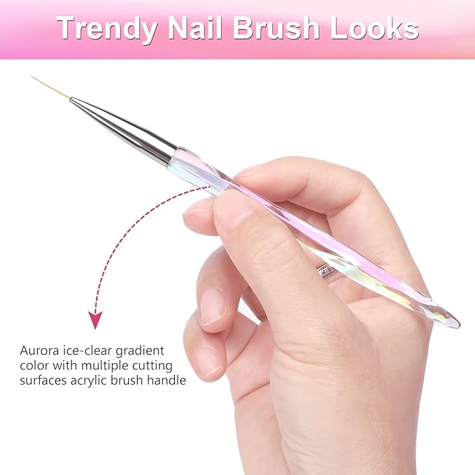 Teoyall nail art liner brushes,