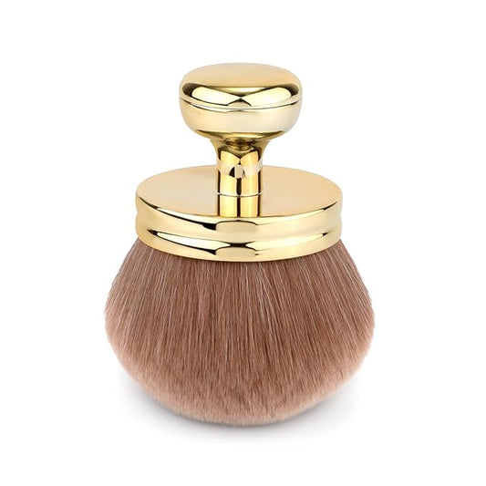 Large Self Tanning Brush, Oval Body Makeup Tan Brush with Wide Brush Head Self Tanner Brush Applicator Sunscreen Brush for Makeup Legs Arms Face Body (Gold)