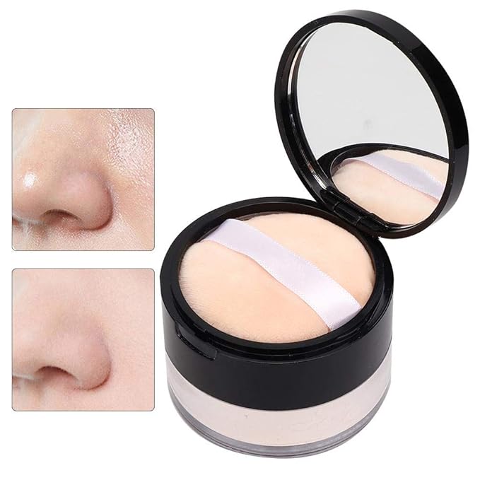 Sonew Makeup Finish Loose Powder, Oil Control ing (02#Ivory White) 15g