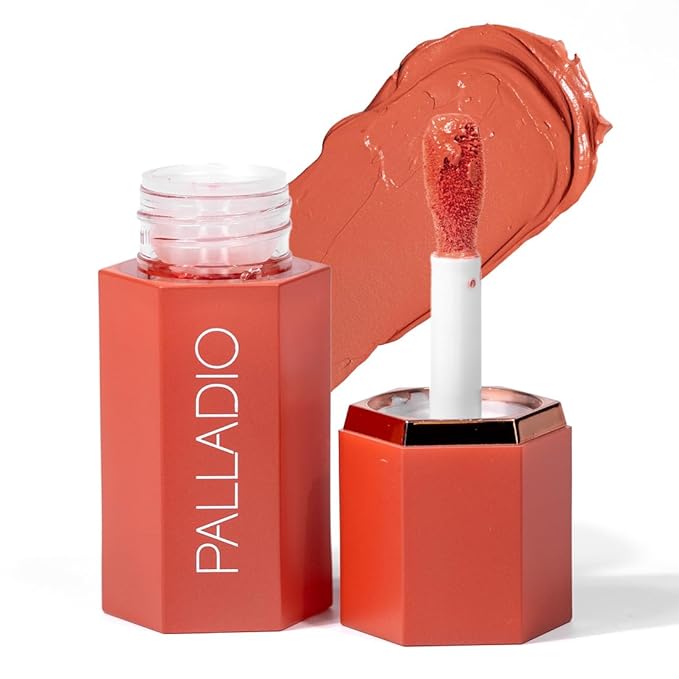 Palladio Liquid Blush for Cheeks & Lips 2-in-1 Sunny Coral