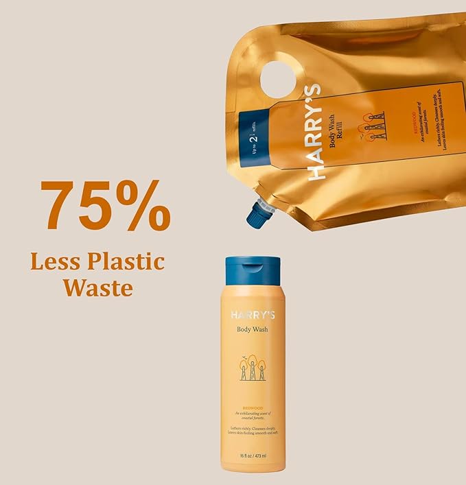 Harry's Men's Body Wash Refill, Redwood Scent, 36 Fl Oz