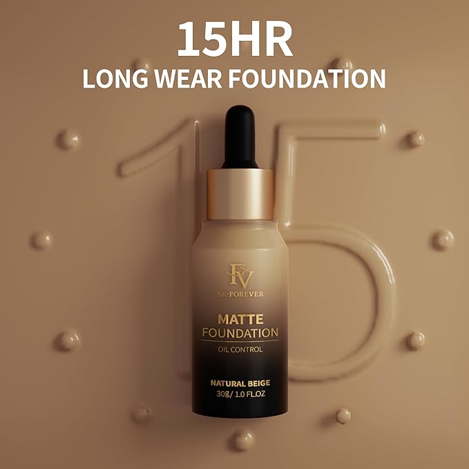 FV Full Coverage Liquid Foundation Makeup, Long Lasting