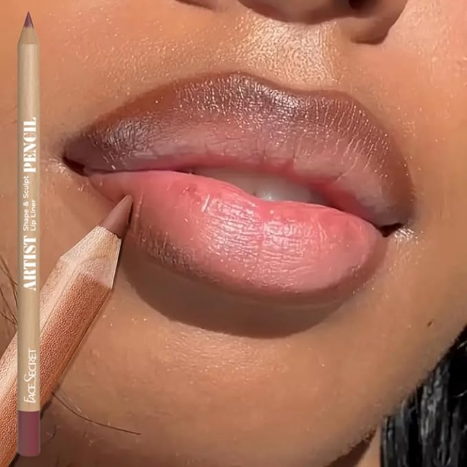 Beauty Glazed 6pcs Nude Brown Lip Liner Makeup Set - Waterproof & Smudge-Proof Matte Pencil, Long-Lasting & Durable, Smooth & Easy Glide, Non-Smudge, Contouring, Filling & Layering (NUDE-PINK Set)