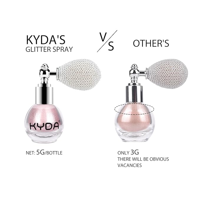 KYDA Highlighter Powder Spray, Glitter High Gloss Spray