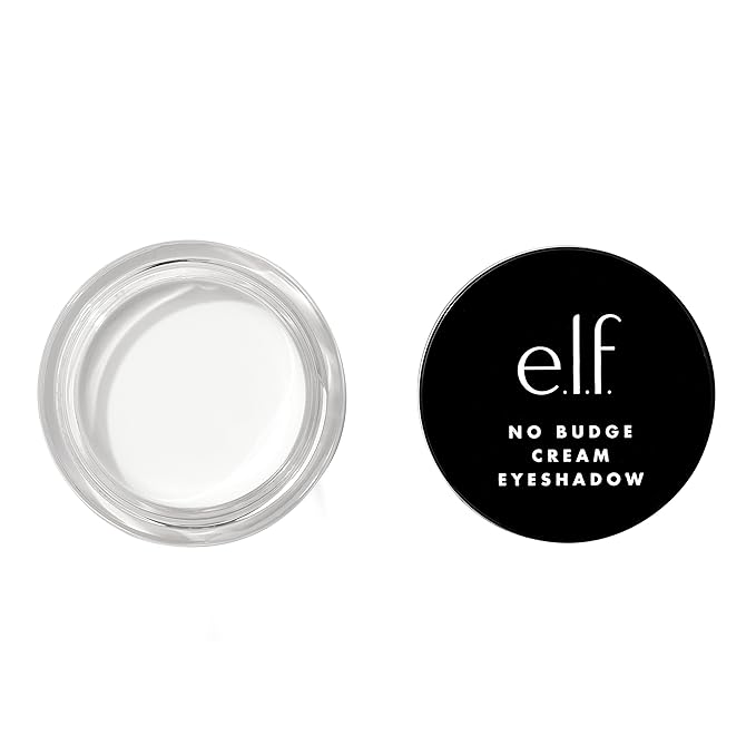 e.l.f. No Budge Cream Eyeshadow, 3-in-1 Eyeshadow, Primer & Liner With Crease-Resistant Color & Stay-Put Power, Vegan & Cruelty-Free, Wispy Cloud