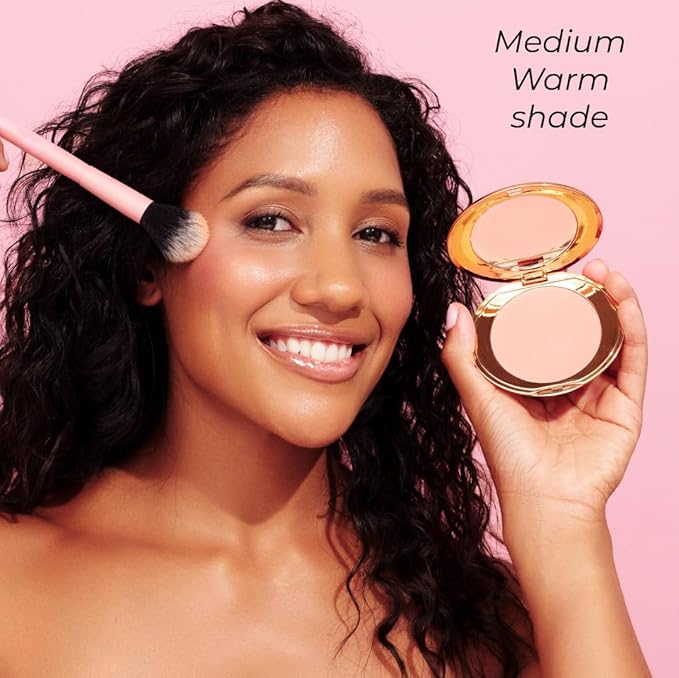 MCoBeauty Miracle Flawless Pressed Powder, Medium Warm Shade, Free Cosmetics