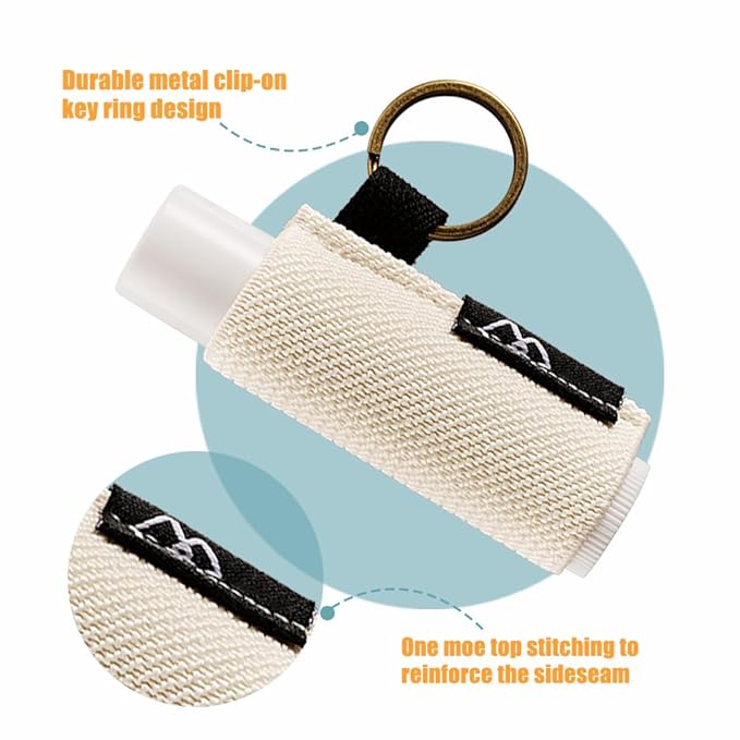 WK IEASON 10PCS Lip Balm Holder Keychain Bulk Gloss