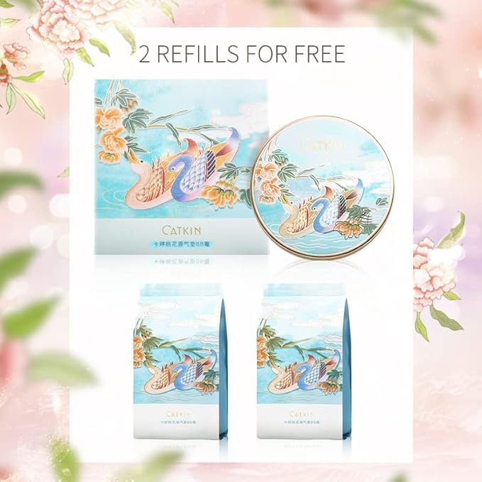 Catkin Blossom BB Cream Air Cushion Foundation Natural Medium Beige)