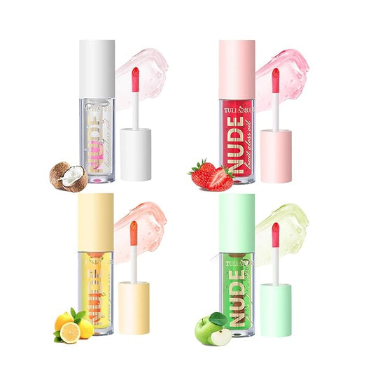 Hydrating Lip Glow Oil Plumping Lip Tint Fruit Hydrating