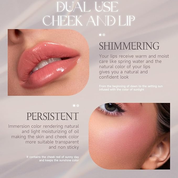 Color Changing Blush Stick for Cheeks Makeup,Clear Blush Cheek Tint