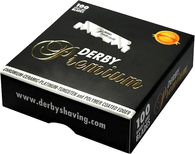 200 "Derby Premium" Single Edge Razor Blades for straight razor