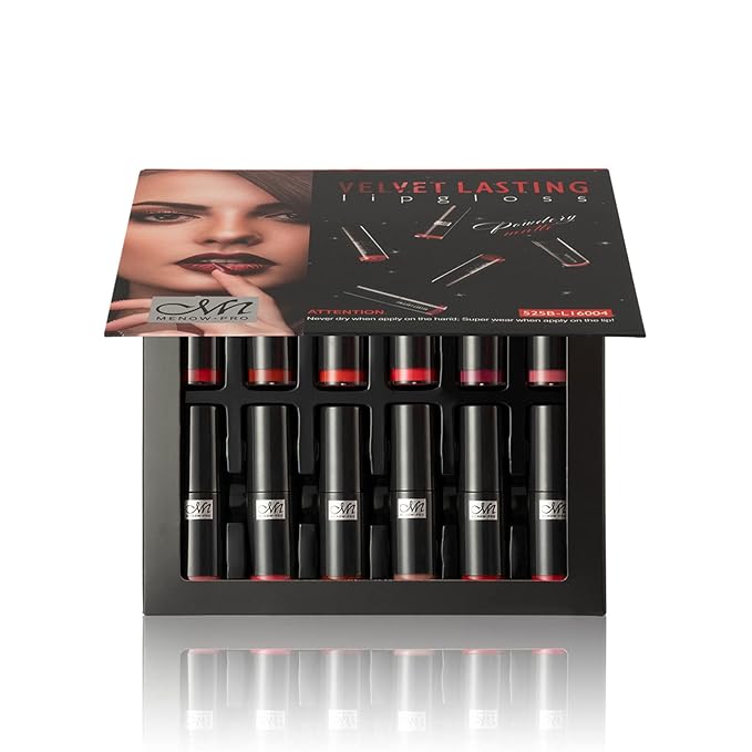 12 Colors Lipgloss Packs, Cosmetics Matte Lip Plumper Lipgloss