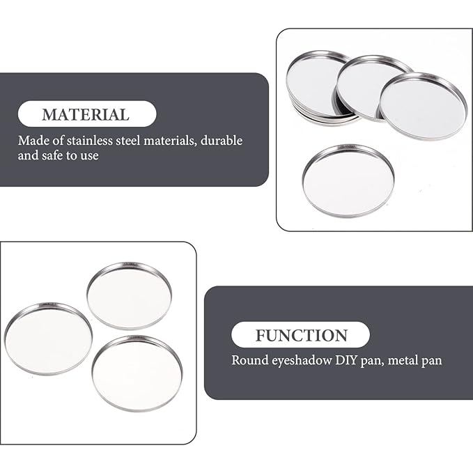 20pcs Metal Makeup Eyeshadow Jars Pan Palettes Tin