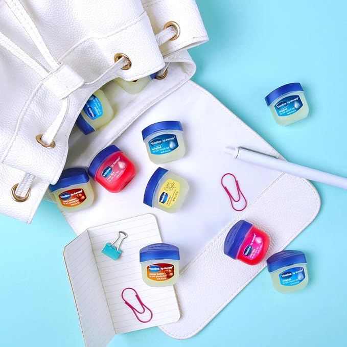 Vaseline Lip Therapy Rosy Lips 6-Pack – Moisturizing Lip Balm for Very Dry Lips in Mini Jars, 0.25 Oz Ea