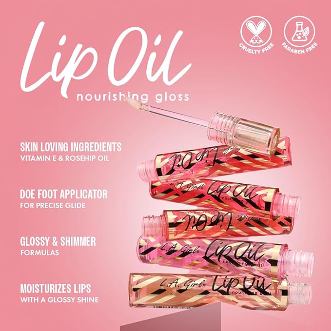 L.A. Girl Lip Oil Nourishing Gloss, Sheer Vanilla GLC723