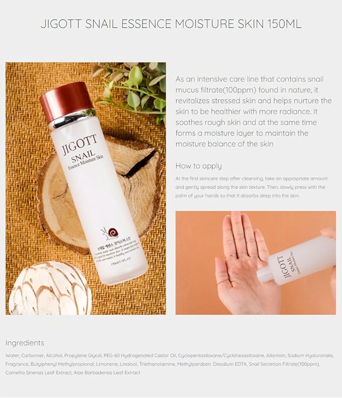 Snail Essence Moisture Skin Care 3Set, Anti-Aging