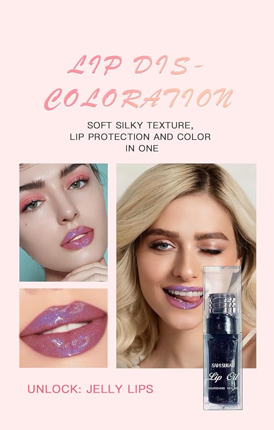 Magic Color Changing Lip Oil,Long Lasting Moisturizing Cosmetic Lip