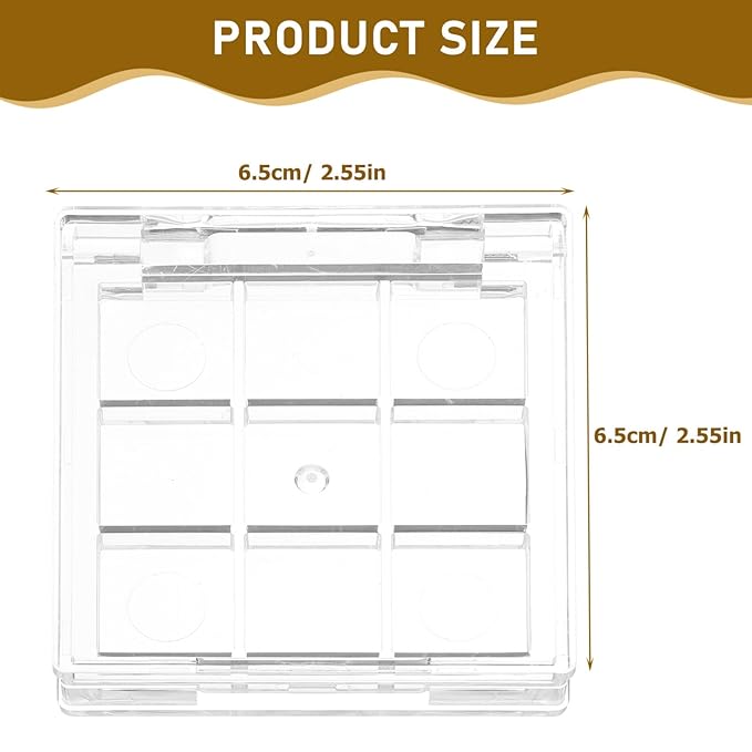 Healifty 2pcs Empty Lipstick Palette 9 Grids Diy