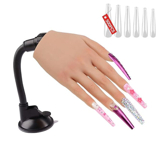 Nail practice hand for acrylic